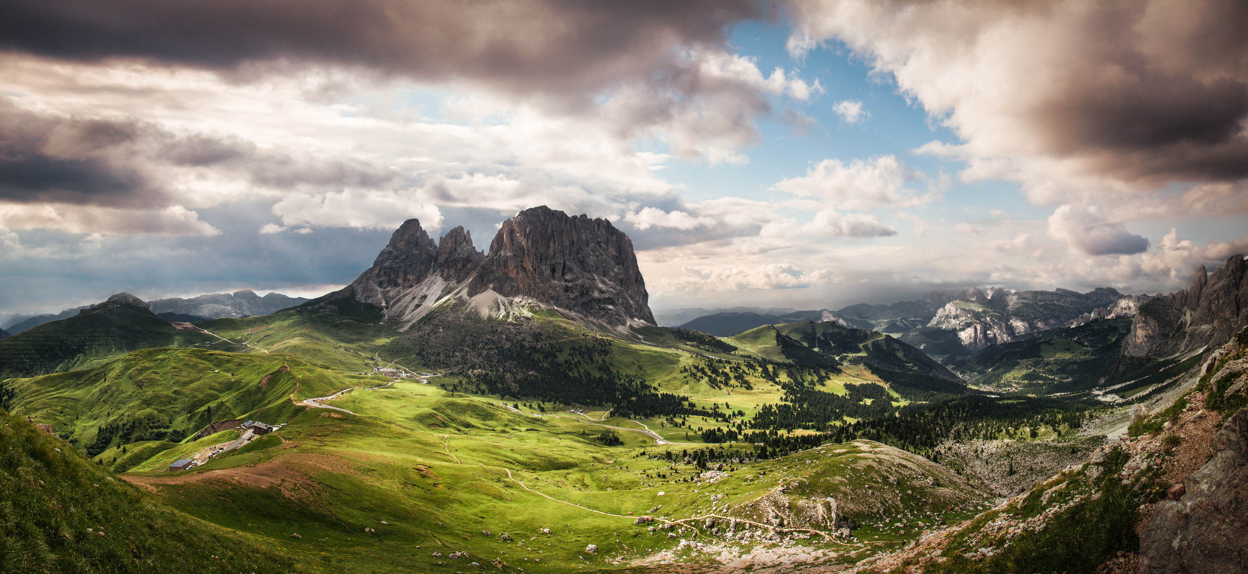 Alpen, Berge, Dolomiten, Italien, Panorama, Val Gardena